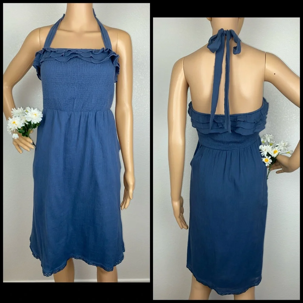 Anthro Maeve Gauzy Cotton Ruffle Sundress Dress - Picture 3 of 8